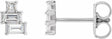 14K White Gold 1/4 CTW Natural Diamond Geometric Cluster Earrings  
