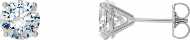 14K White Gold 1/2 CTW Lab-Grown Diamond 4-Prong Stud Earrings