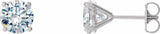 14K White Gold 1/2 CTW Lab-Grown Diamond 4-Prong Stud Earrings