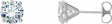 14K White Gold 5/8 CTW Lab-Grown Diamond 4-Prong Stud Earrings