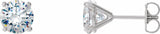 14K White Gold 5/8 CTW Lab-Grown Diamond 4-Prong Stud Earrings