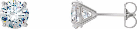 14K White Gold 1/2 CTW Lab-Grown Diamond 4-Prong Stud Earrings