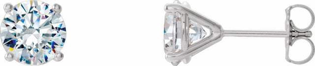 14K White Gold 1 CTW Lab-Grown Diamond 4-Prong Stud Earrings