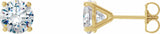 14K Yellow Gold 1/2 CTW Lab-Grown Diamond 4-Prong Stud Earrings