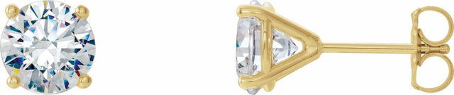 14K Yellow Gold 1/2 CTW Lab-Grown Diamond 4-Prong Stud Earrings