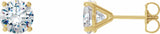 14K Yellow 1/2 CTW Natural Diamond Cocktail-Style Earrings