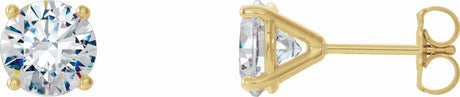 14K Yellow Gold 2 CTW Lab-Grown Diamond 4-Prong Stud Earrings
