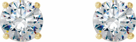 14K Yellow 2 CTW Lab-Grown Diamond 4-Prong Stud Earrings