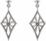 Sterling Silver Vintage-Inspired Dangle Earrings   