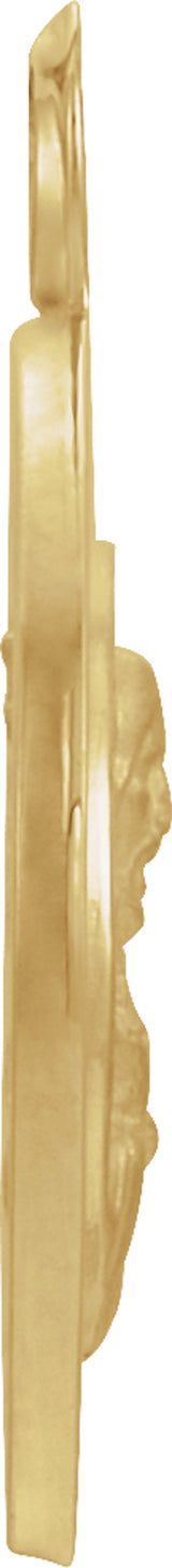 14K Yellow 15 mm Round Scapular Medal