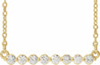 14K Yellow Gold 1/4 CTW Lab-Grown Diamond Bar 18" Necklace