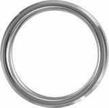 Cobalt 8 mm Beveled-Edge Manmade Wood Inlay Comfort-Fit Band Size 8