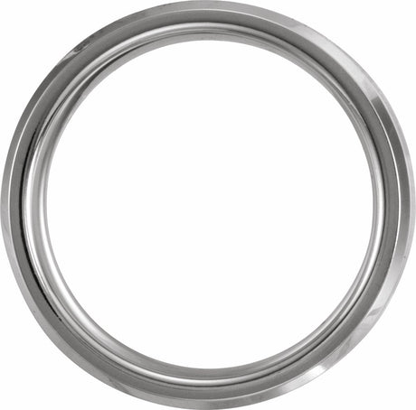 Cobalt 8 mm Beveled-Edge Manmade Wood Inlay Comfort-Fit Band Size 8