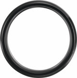 Black Titanium 8 mm Beveled-Edge Hawaiian Koa Wood Inlay Comfort-Fit Band Size 7.5