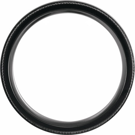 Black Titanium 8 mm Beveled-Edge Teak Wood Inlay Comfort-Fit Band Size 8