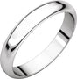 18K White 3.5 mm Half Round Band Size 11