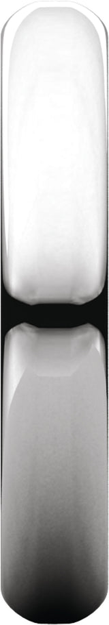 18K White 3.5 mm Half Round Band Size 11