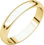 14K Yellow Gold 3.5 mm Half Round Band Size 4.5
