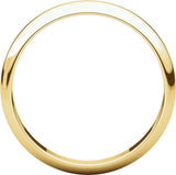 14K Yellow Gold 3.5 mm Half Round Band Size 4.5