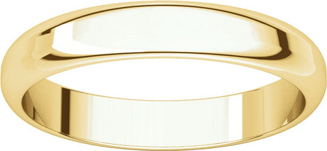 14K Yellow Gold 3.5 mm Half Round Band Size 6