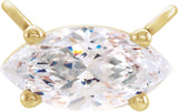14K Yellow 3/4 CT Lab-Grown Diamond Necklace Center