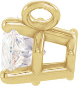 14K Yellow 3/4 CT Lab-Grown Diamond Necklace Center