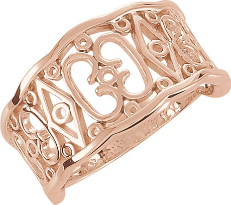 14K Rose Freeform Ring