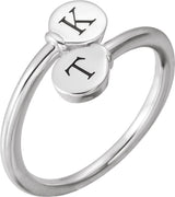 Sterling Silver Engravable Bypass Ring