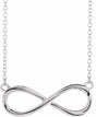 14K White Gold Infinity-Inspired 16-18" Necklace