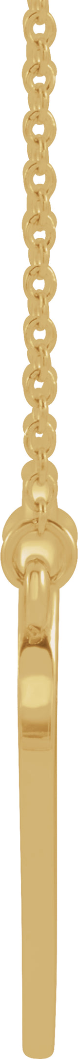 14K Yellow Engravable Famly Heart 18" Necklace