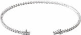 14K White Gold 2 CTW Natural Diamond Line 7" Bracelet