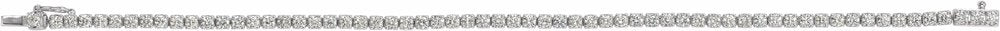 14K White 3 CTW Natural Diamond Line 7" Bracelet