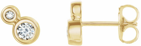 14K Yellow 1/5 CTW Natural Diamond Earrings                  