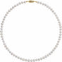 14K Yellow Gold Panache® Cultured White Freshwater Pearl 16" Necklace