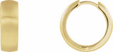 14K Yellow Gold 17.5 mm Hinged Hoop Earrings