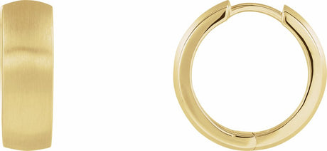 14K Yellow Gold 17.5 mm Hinged Hoop Earrings
