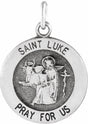 Sterling Silver 18 mm St. Luke Medal  
