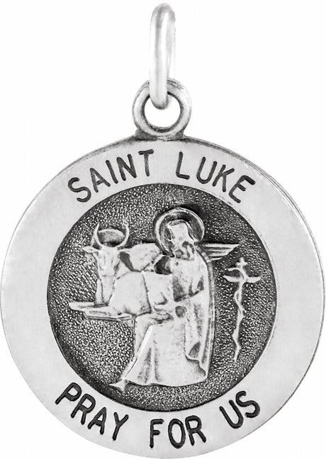 Sterling Silver 22 mm St. Luke Medal  