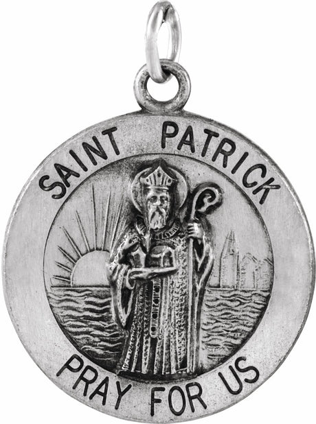 Sterling Silver 18 mm St. Patrick Medal  