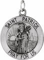 Sterling Silver 18 mm St. Patrick Medal  