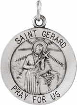 Sterling Silver 18 mm St. Gerard Medal  