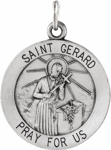 Sterling Silver 18 mm St. Gerard Medal  