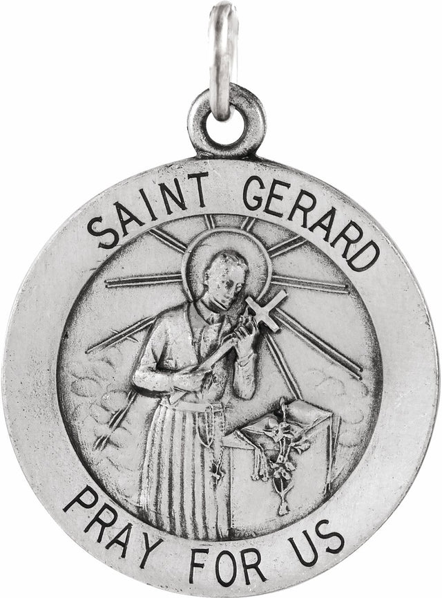 Sterling Silver 18 mm St. Gerard Medal  