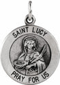Sterling Silver 15 mm St. Lucy Medal  
