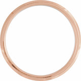 14K Rose/White/Rose 6 mm Beveled-Edge Band with Satin Finish Size 10