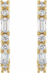 14K Yellow Gold 1/5 CTW Natural Diamond 17.2 mm Hoop Earrings