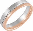 14K White/Rose 1/3 CTW Natural Diamond 6mm Band Size 11