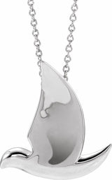 Sterling Silver Holy Spirit Dove 16-18" Necklace  