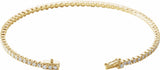 14K Yellow 2 CTW Natural Diamond Line 7" Bracelet