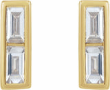 14K Yellow 1/4 CTW Natural Diamond Bar Earrings